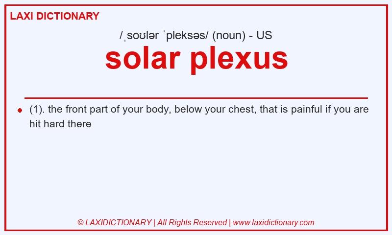 Definition solar plexus in American English