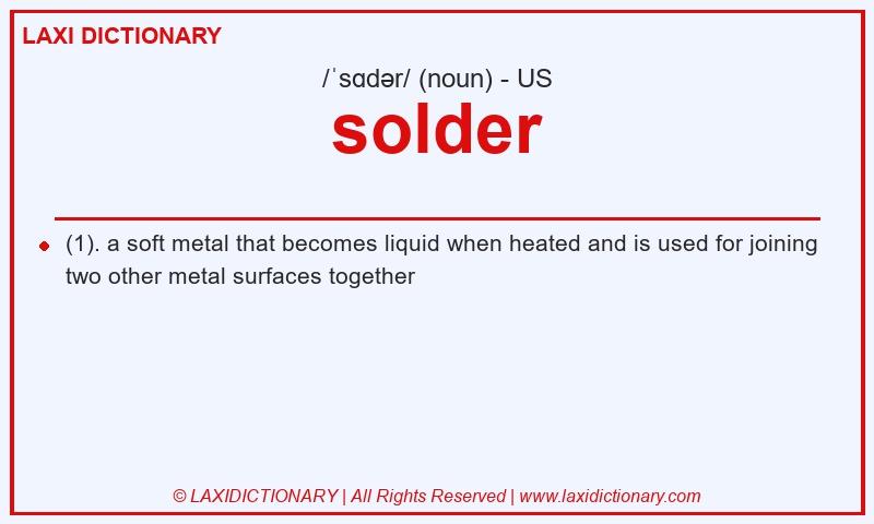 Definition solder in American English