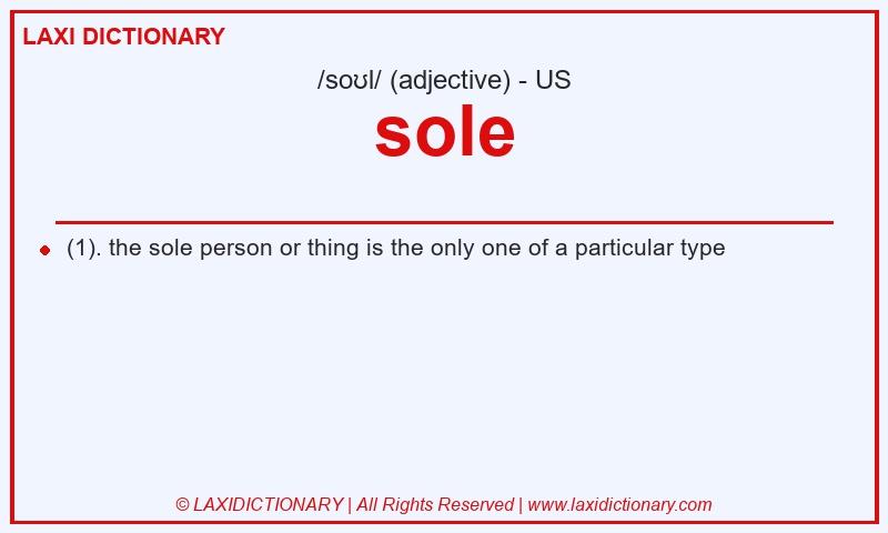 Definition sole in American English