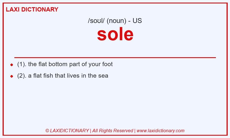 Definition sole in American English