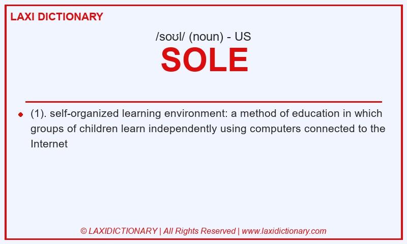 Definition SOLE in American English