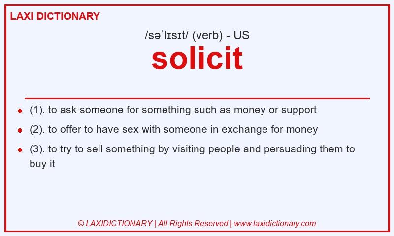 Definition solicit in American English