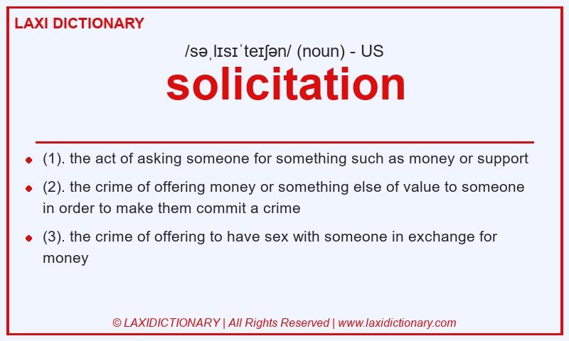 Definition solicitation in American English