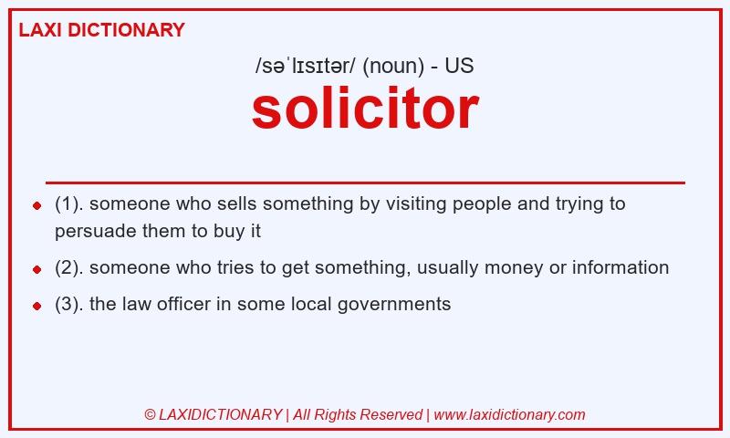 Definition solicitor in American English