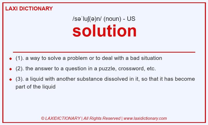 Definition solution in American English