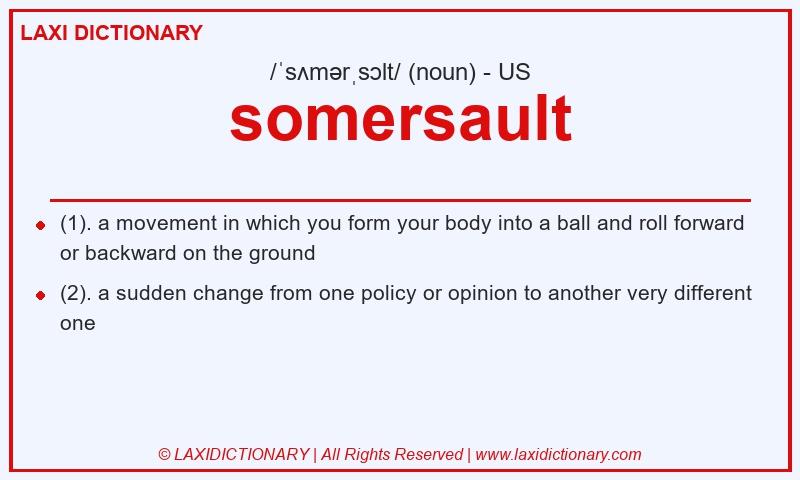 Definition somersault in American English