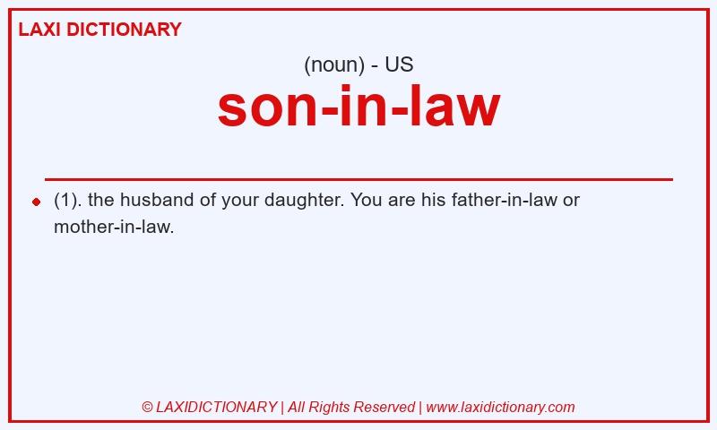 Definition son-in-law in American English