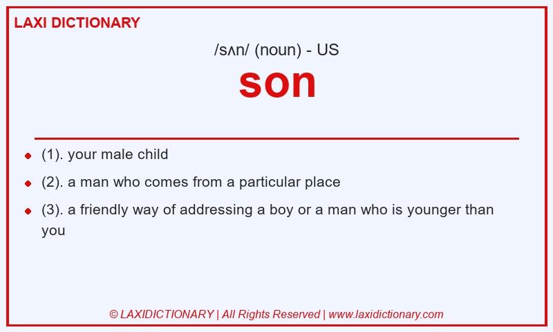 Definition son in American English