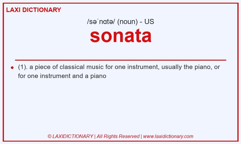 Definition sonata in American English