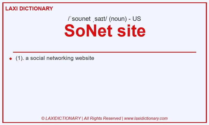 Definition SoNet site in American English