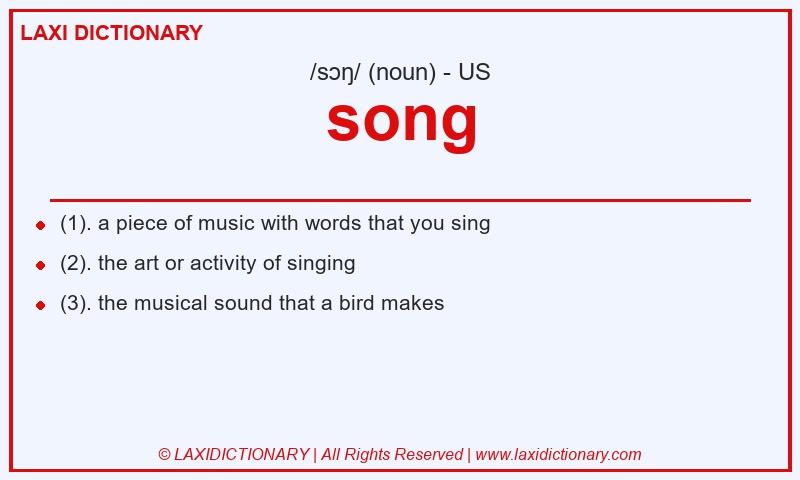 Definition song in American English