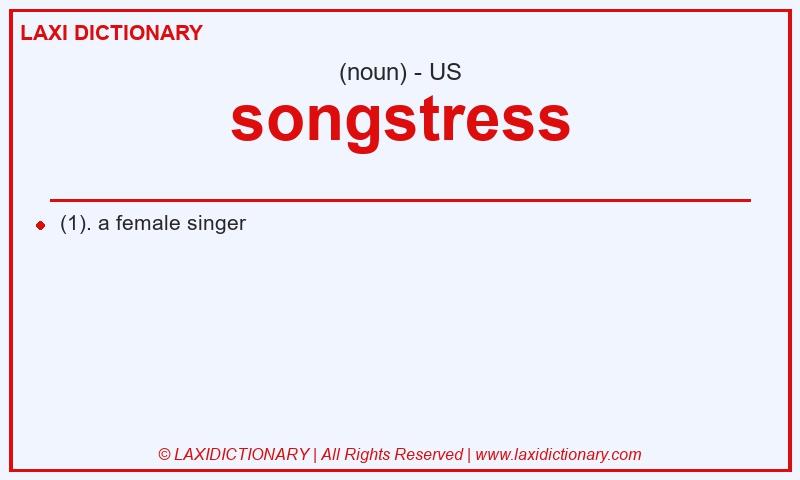 Definition songstress in American English