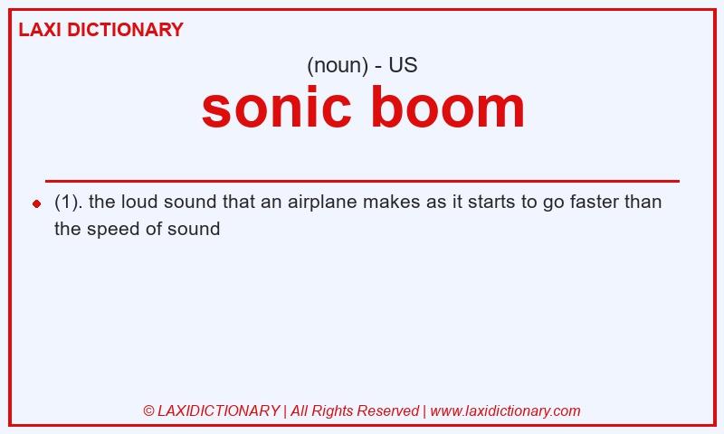 Definition sonic boom in American English