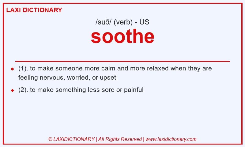 Definition soothe in American English