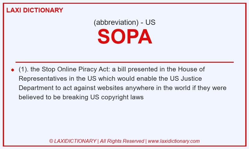 Definition SOPA in American English
