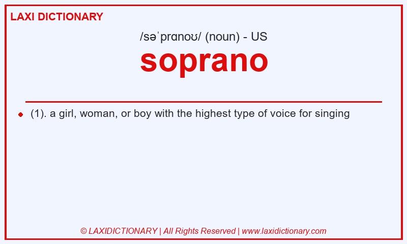 Definition soprano in American English