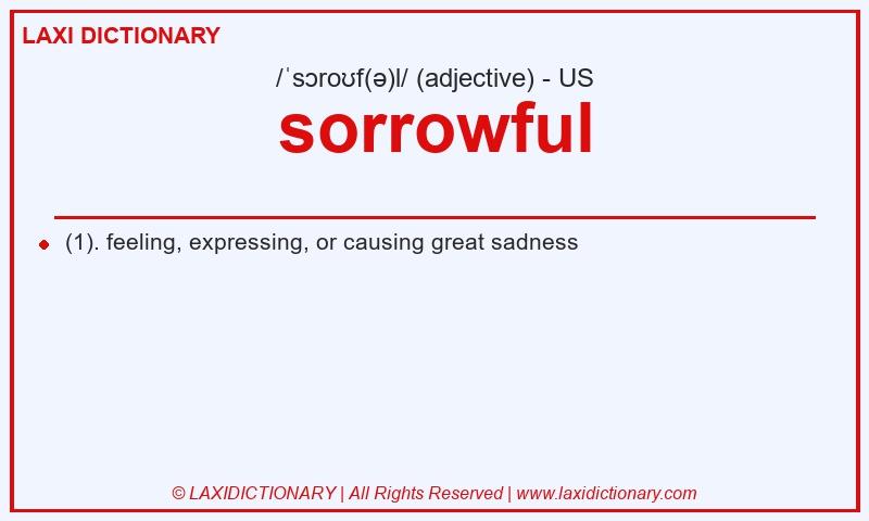 Definition sorrowful in American English