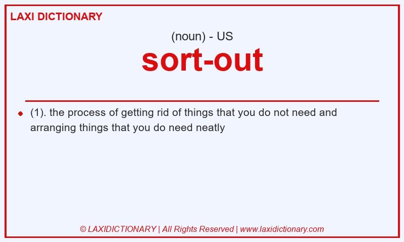 Definition sort-out in American English