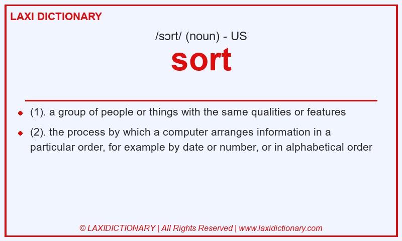 Definition sort in American English