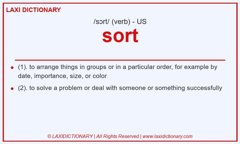 Definition sort in American English