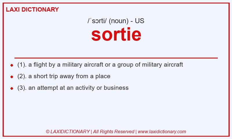 Definition sortie in American English