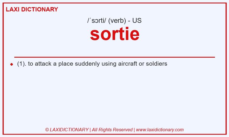 Definition sortie in American English