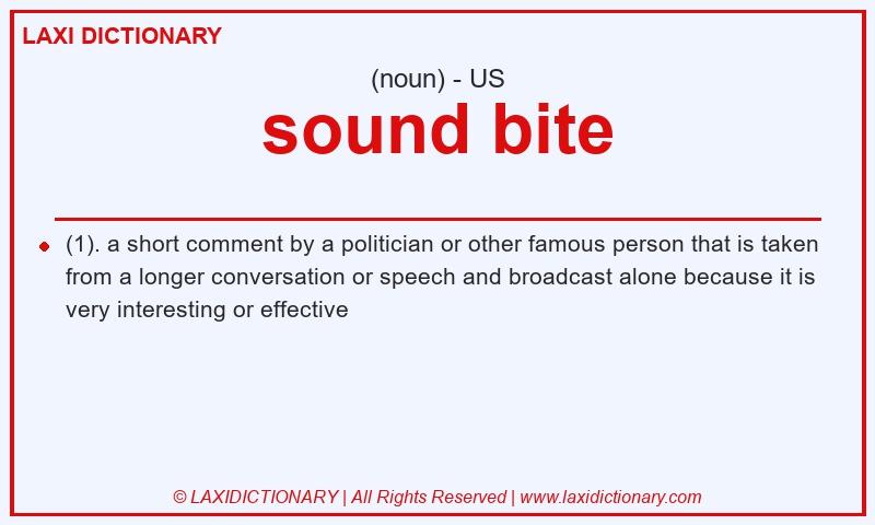 Definition sound bite in American English