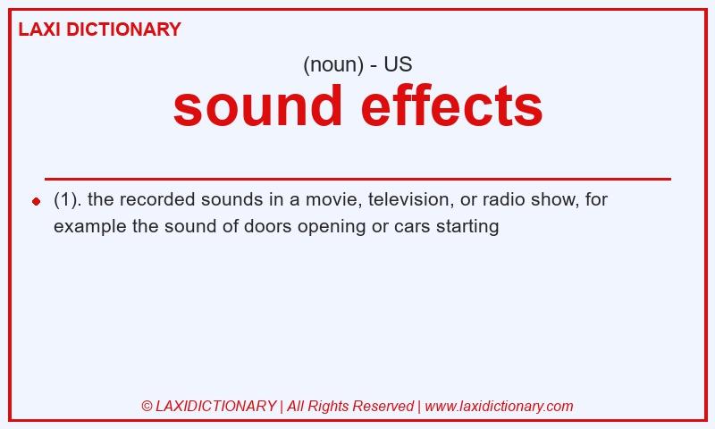 Definition sound effects in American English