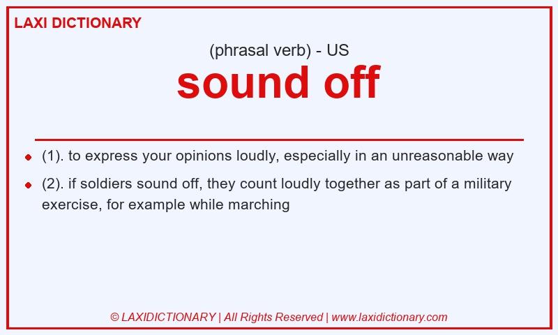 Definition sound off in American English