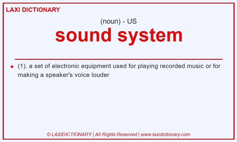 Definition sound system in American English
