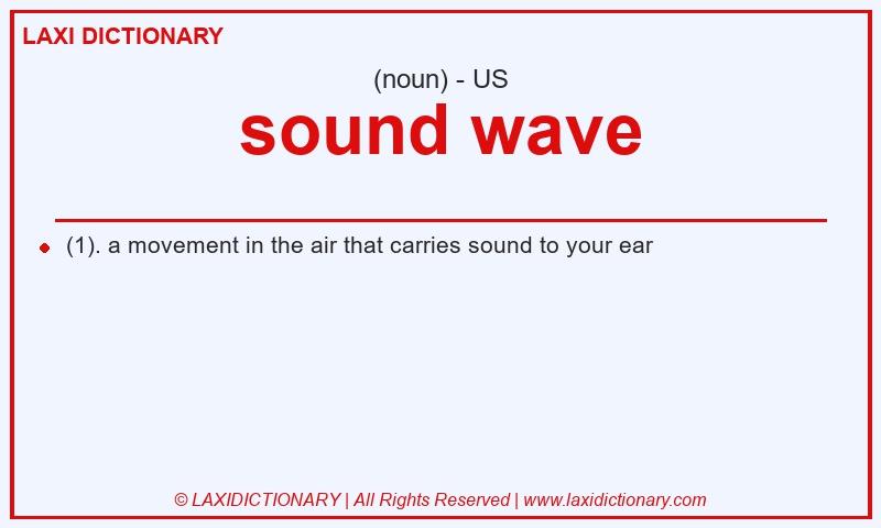 Definition sound wave in American English