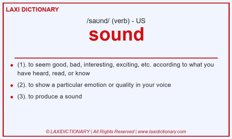 Definition sound in American English