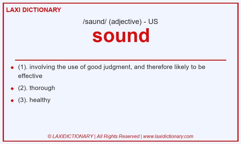 Definition sound in American English