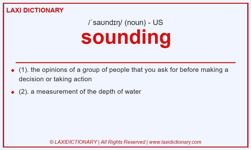 Definition sounding in American English