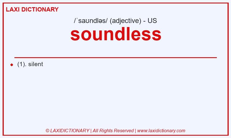 Definition soundless in American English