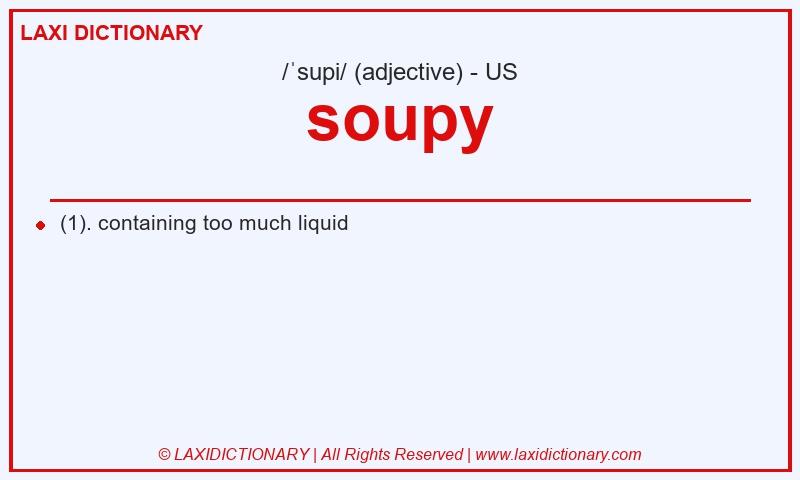 Definition soupy in American English