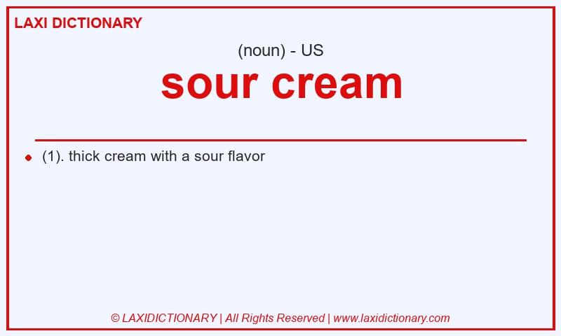 Definition sour cream in American English