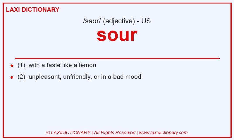 Definition sour in American English