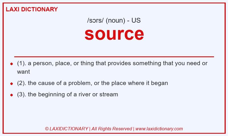 Definition source in American English