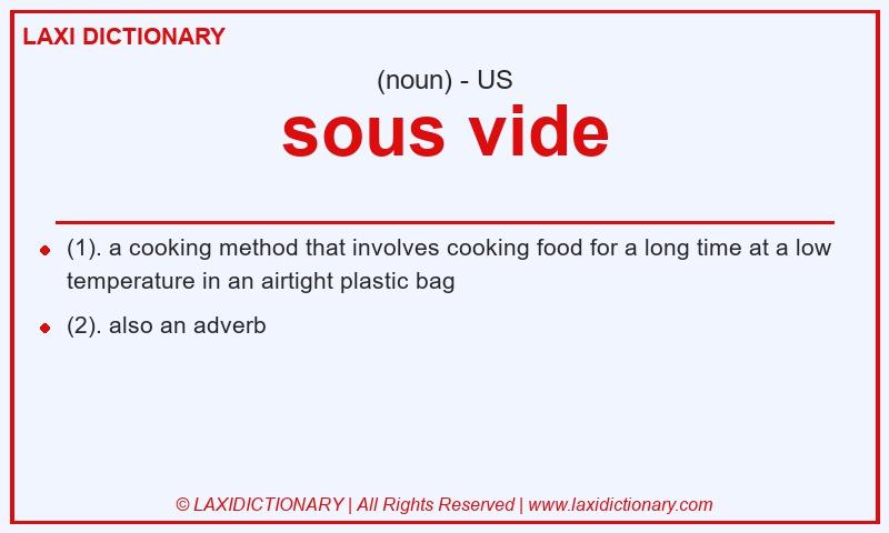 Definition sous vide in American English