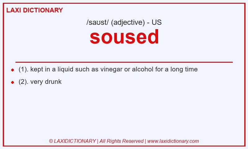 Definition soused in American English