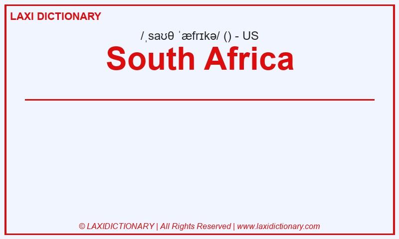 Definition South Africa in American English
