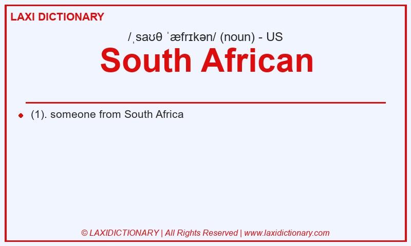 Definition South African in American English