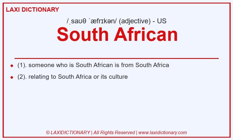 Definition South African in American English