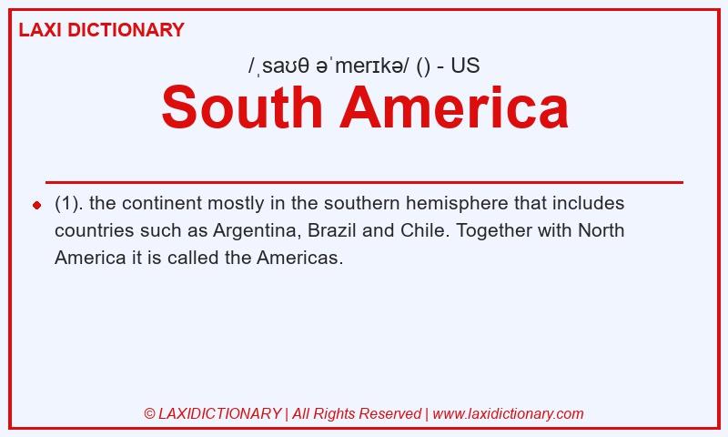 Definition South America in American English