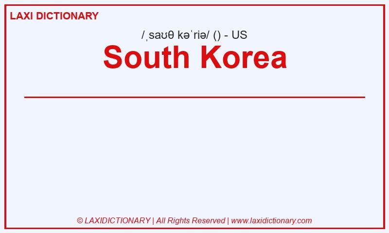 Definition South Korea in American English