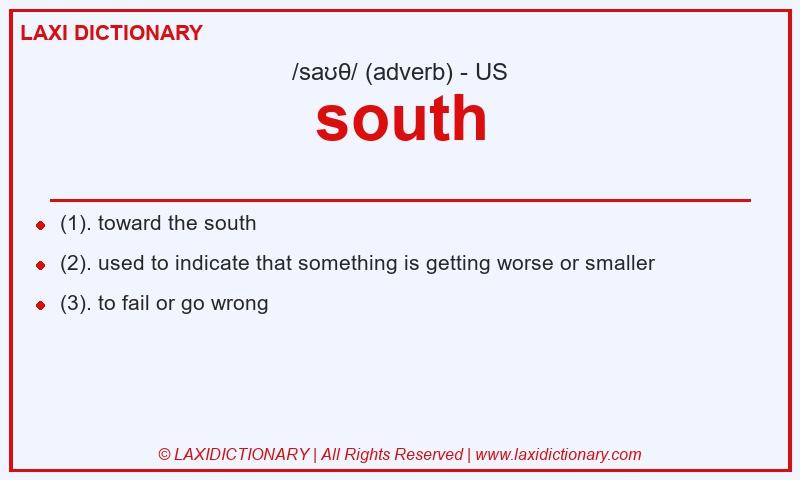Definition south in American English