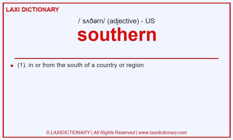 Definition southern in American English