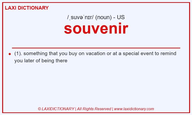 Definition souvenir in American English