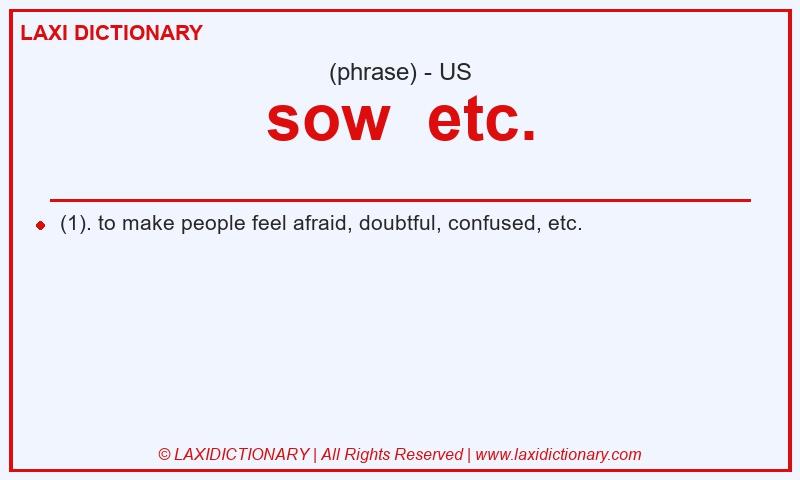 Definition sow etc. in American English